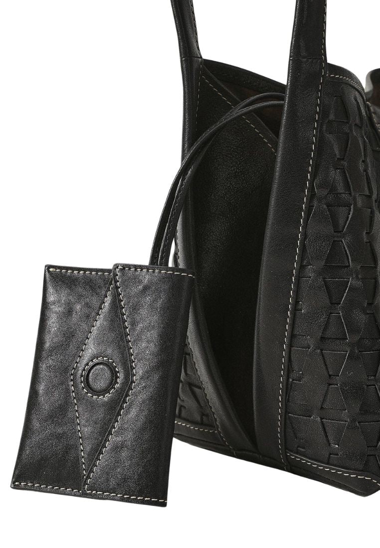 Lattice Bucket Bag - Onyx