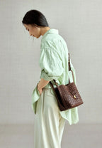 Lattice Bucket Bag - Sandal