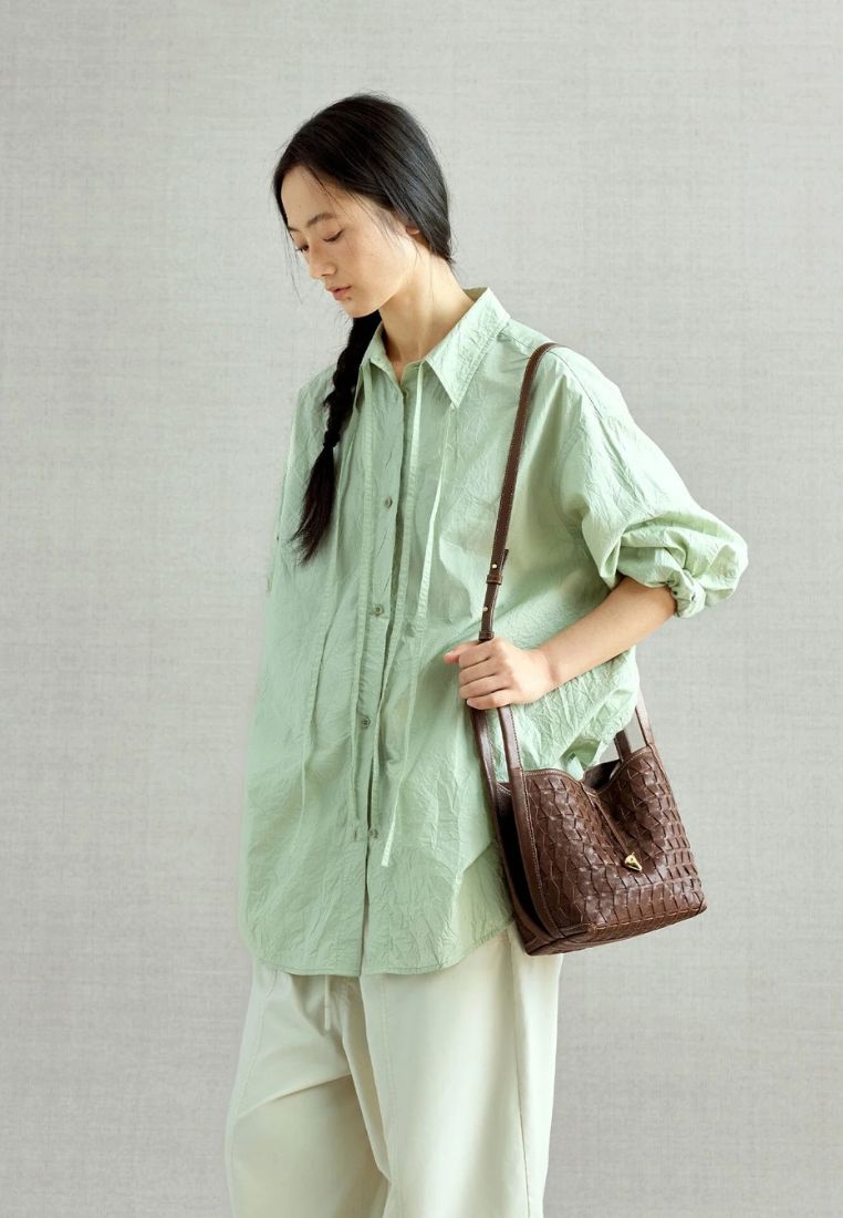 Lattice Bucket Bag - Sandal
