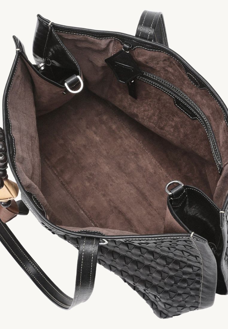 Medium Lattice Tote - Onyx