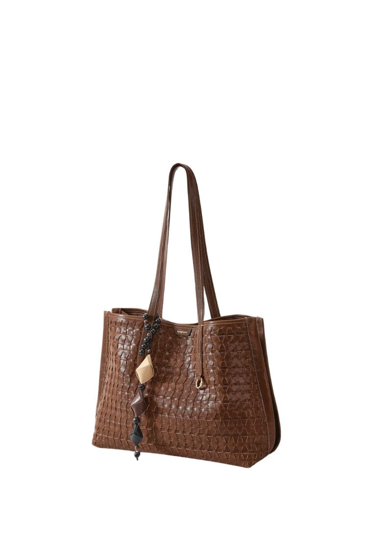 Medium Lattice Tote - Sandal