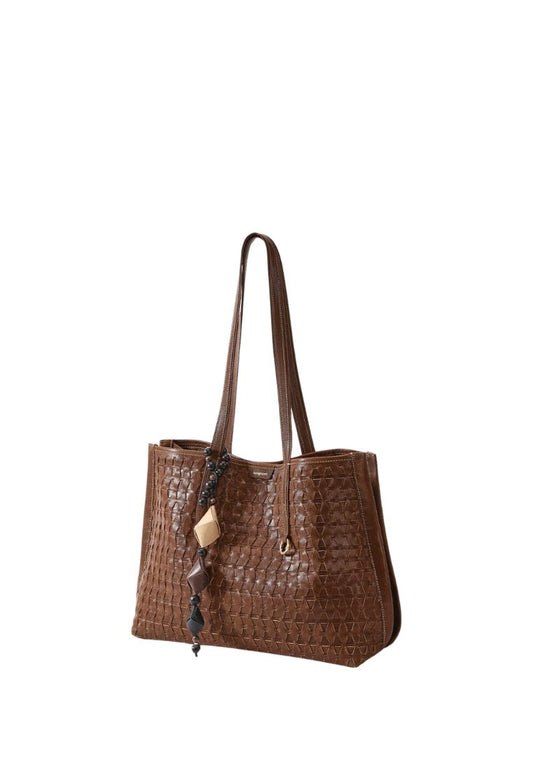 Medium Lattice Tote - Sandal