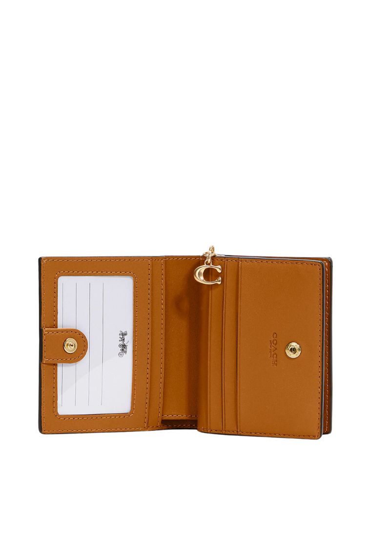 Snap Wallet In Signature Canvas LT Saddle