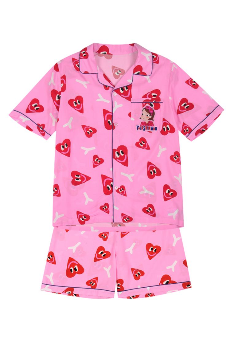 [DEFECT SALE 279] Soft Pajama Set Heart Ria