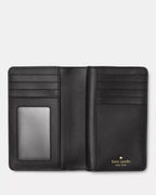 Spade Flower Medium Bifold Wallet Black