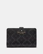Spade Flower Medium Bifold Wallet Black