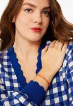 Spot The Spade Enamel Hinged Bangle Coral