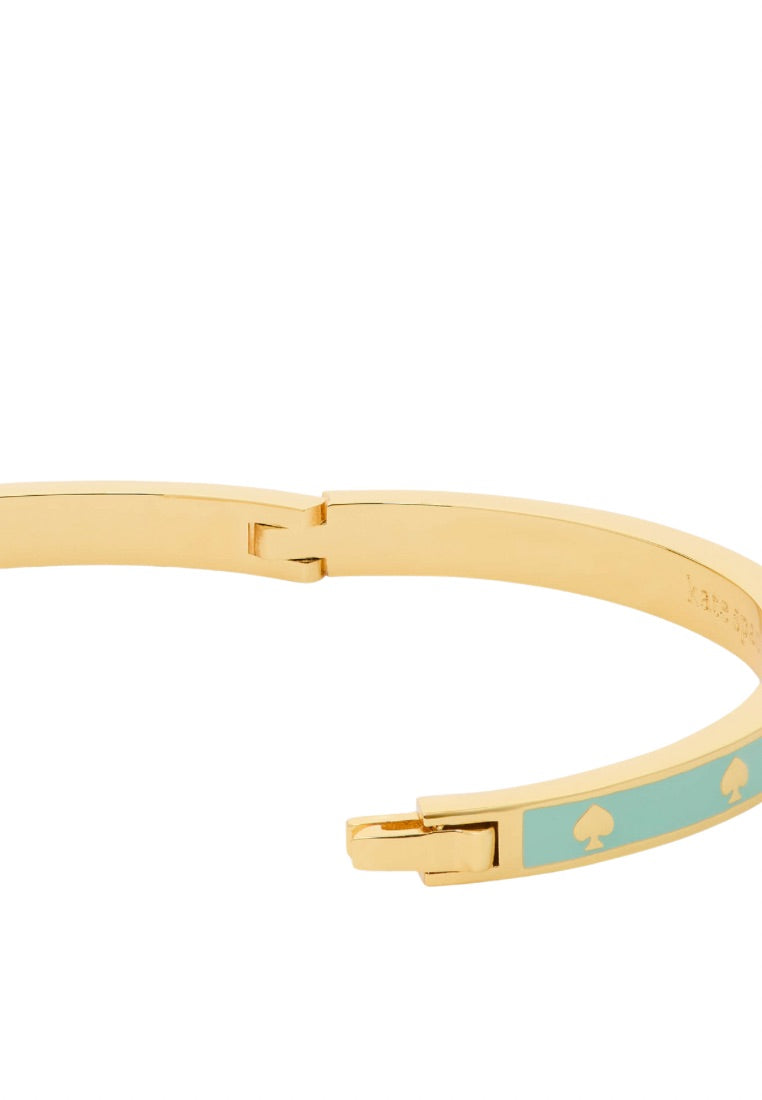 Spot The Spade Enamel Hinged Bangle Crystal Blue