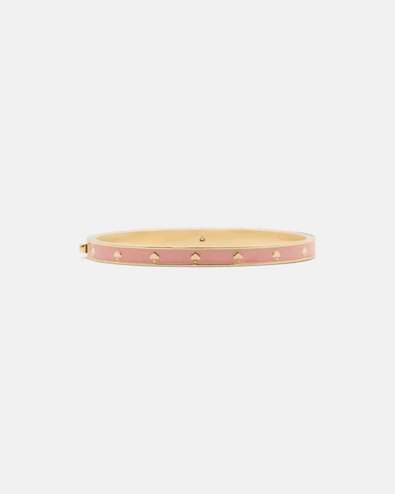 Spot The Spade Enamel Hinged Bangle Pink