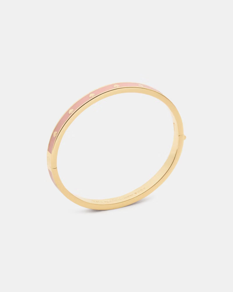 Spot The Spade Enamel Hinged Bangle Pink
