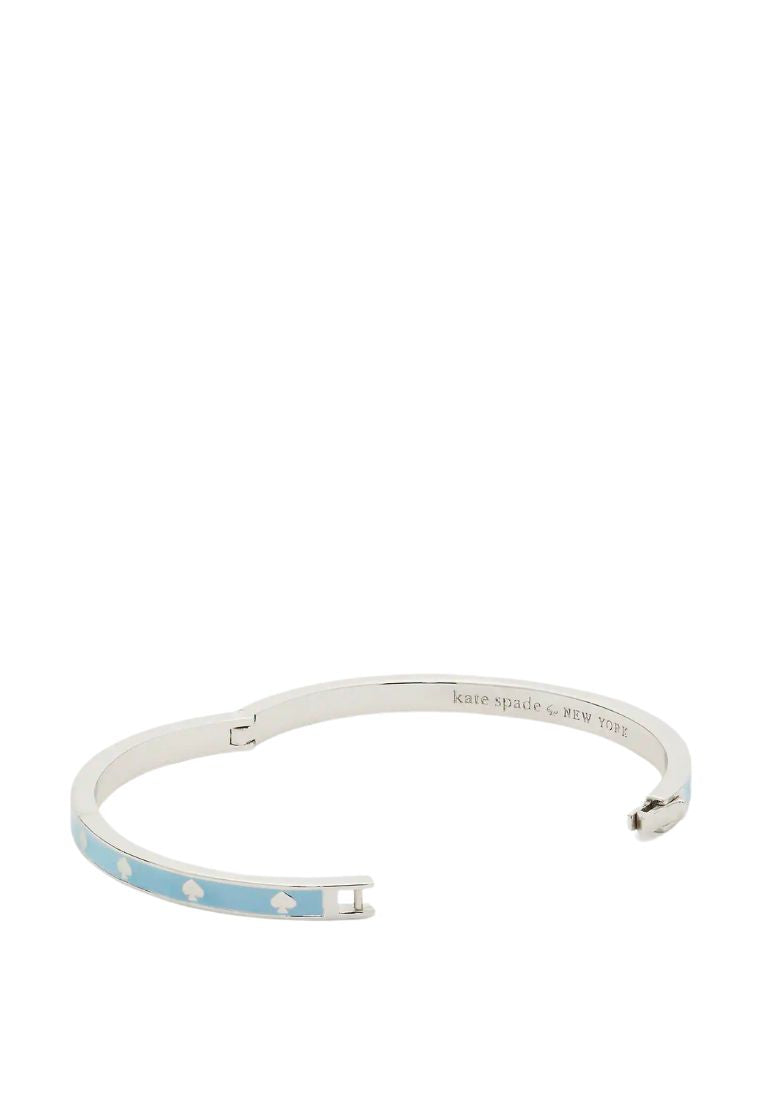 Spot The Spade Hinged Bangle Celeste Blue