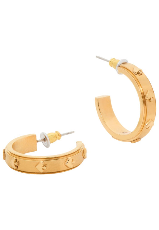 Spot The Spade Metal Hoops Gold