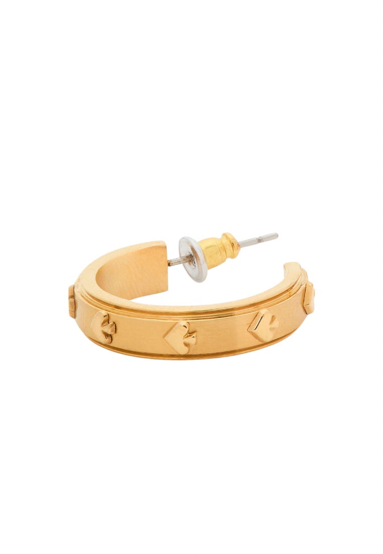 Spot The Spade Metal Hoops Gold