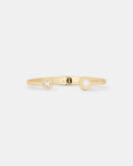 Spot The Spade Open Hinge Bangle White