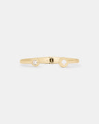 Spot The Spade Open Hinge Bangle White