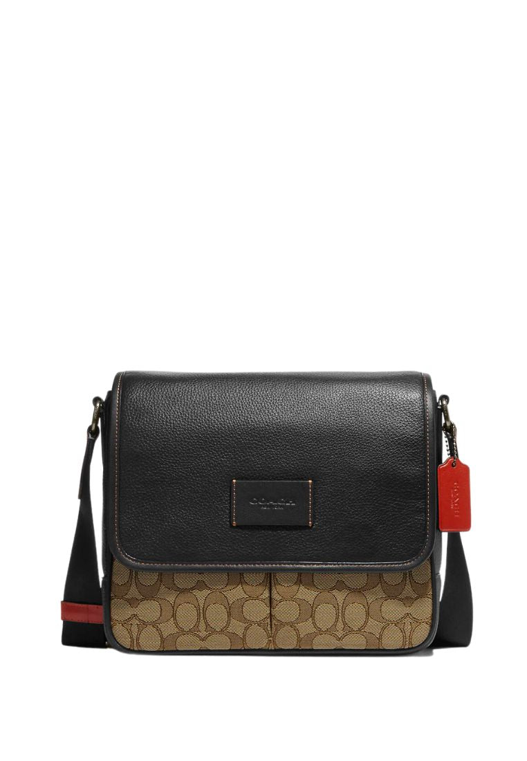 Sprint Map Bag 25 In Signature Jacquard Khaki Black