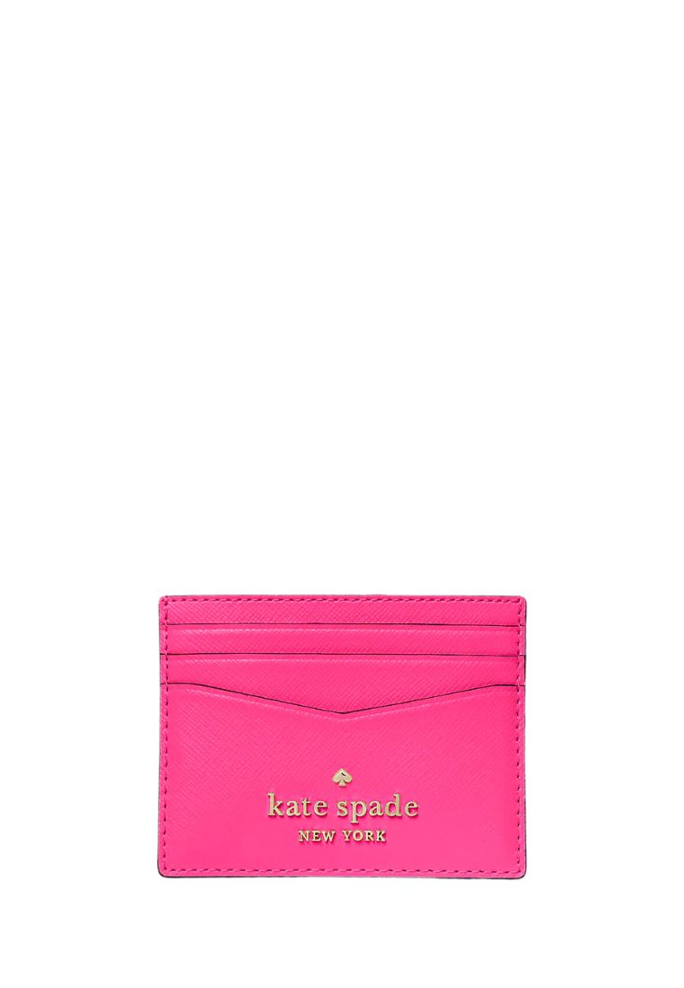 Staci Small Slim Card Holder Deep Hibiscus