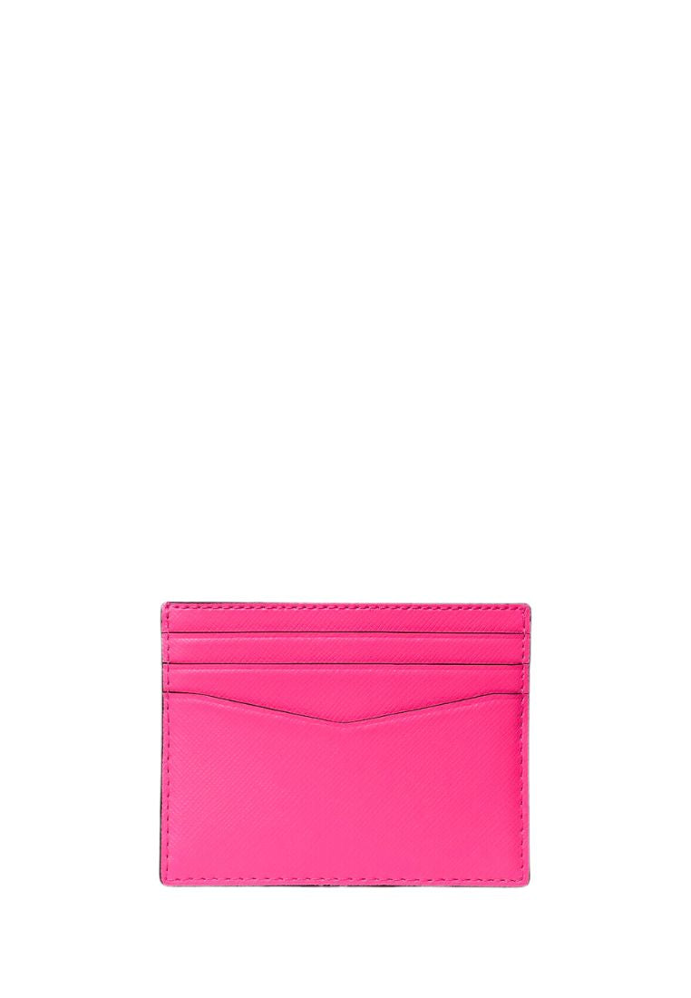 Staci Small Slim Card Holder Deep Hibiscus