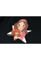 Star Bear T-Shirt F Black Luna