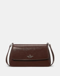 Sutton Shiny Mini Crossbody Bag Hot Fudge