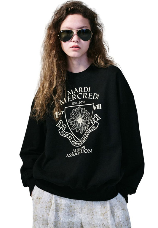 Sweatshirt Alumni Emblem Black Cream