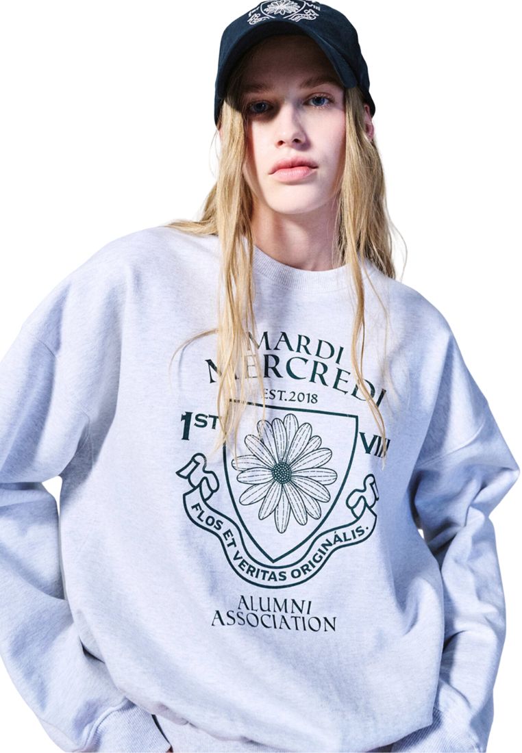 Sweatshirt Alumni Emblem Heather Deep Green