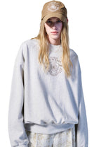 Sweatshirt Alumni Small Emblem Needlework Oatmeal Taupe