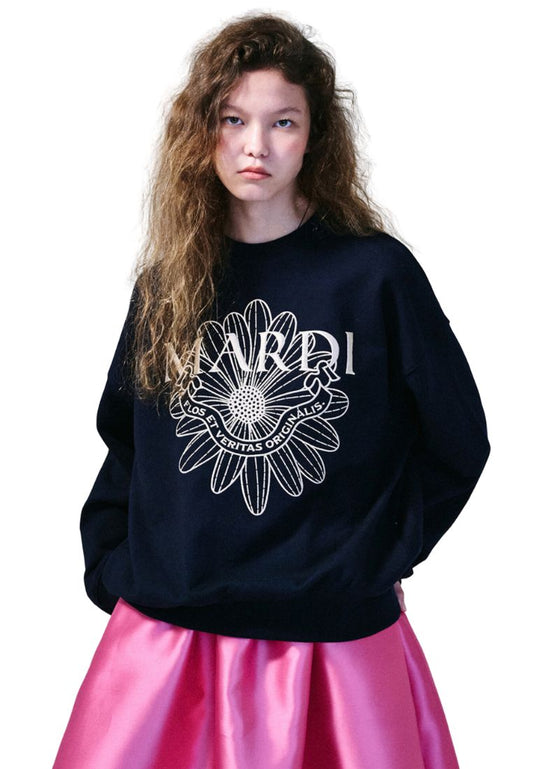 Sweatshirt Flower Mardi Alumni Needlework Navy Cream
