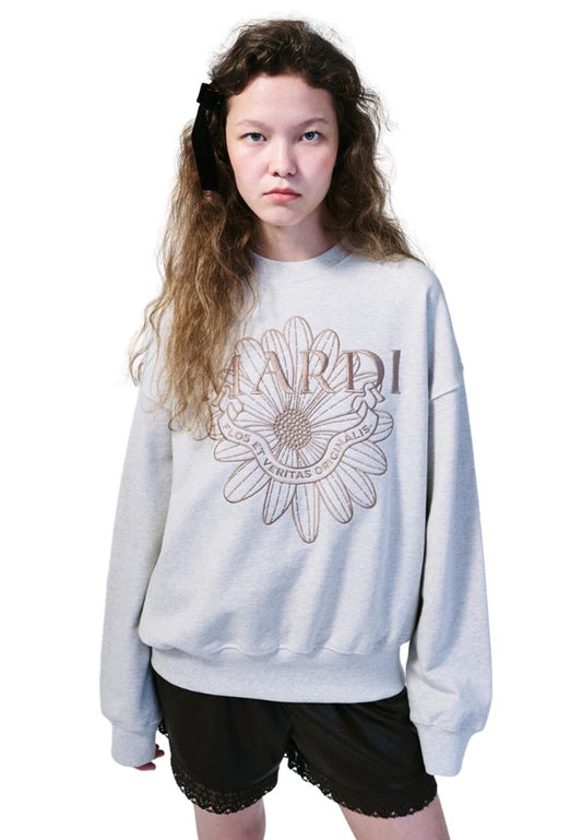 Sweatshirt Flower Mardi Alumni Needlework Oatmeal Taupe