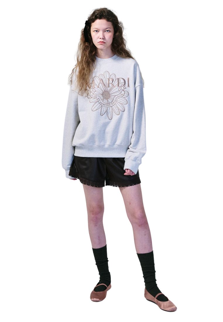 Sweatshirt Flower Mardi Alumni Needlework Oatmeal Taupe