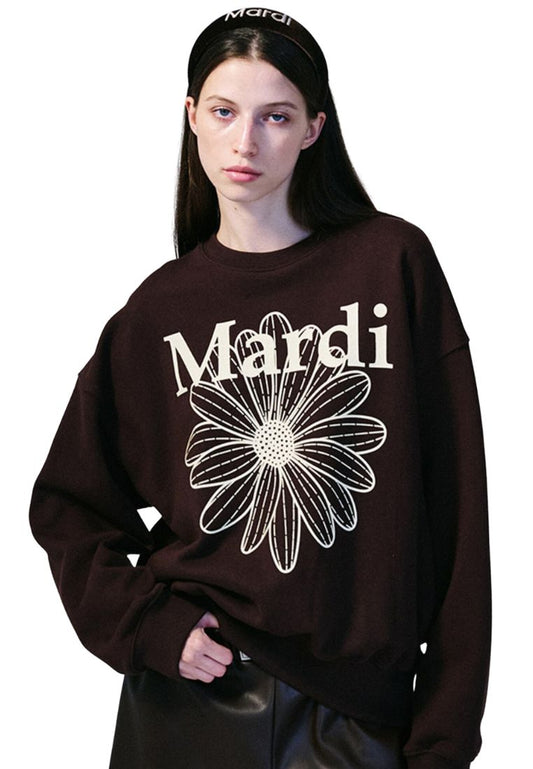 Sweatshirt Flower Mardi Brown Cream
