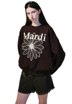 Sweatshirt Flower Mardi Brown Cream