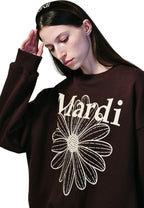 Sweatshirt Flower Mardi Brown Cream