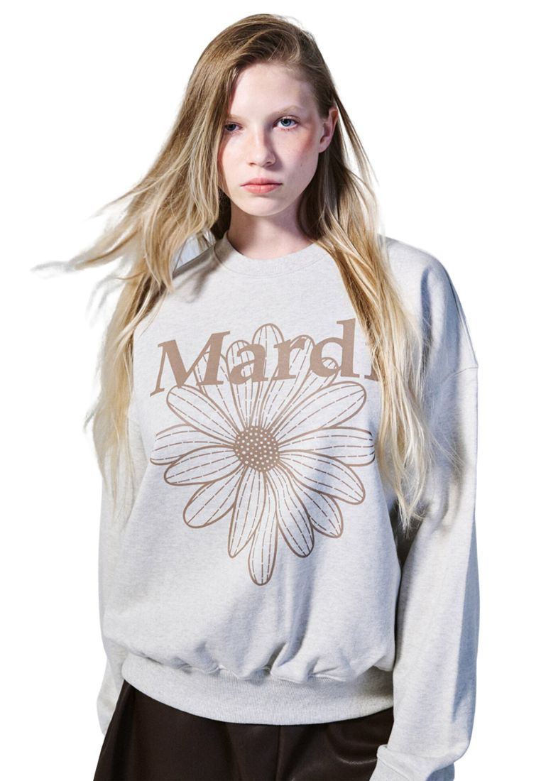 Sweatshirt Flower Mardi Oatmeal Taupe