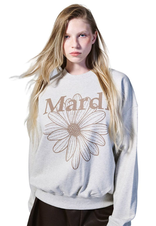 Sweatshirt Flower Mardi Oatmeal Taupe