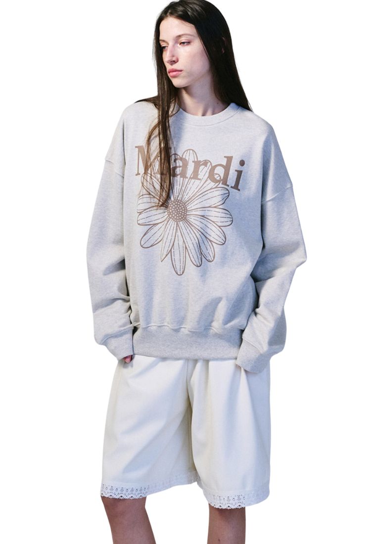 Sweatshirt Flower Mardi Oatmeal Taupe