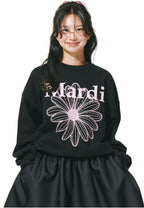 Sweatshirt FlowerMardi Black Pink