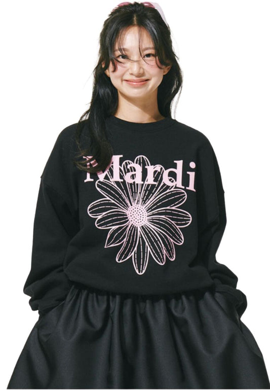 Sweatshirt FlowerMardi Black Pink
