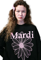 Sweatshirt FlowerMardi Black Pink