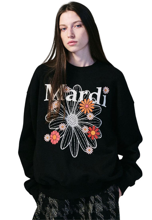 Sweatshirt FlowerMardi Blossom Black Cream