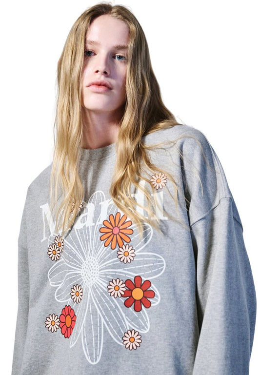 Sweatshirt FlowerMardi Blossom Grey Ivory