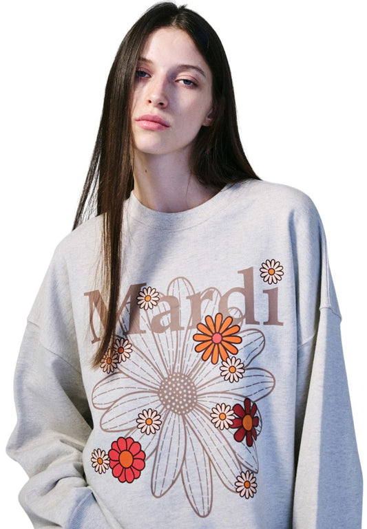 Sweatshirt FlowerMardi Blossom Oatmeal Taupe