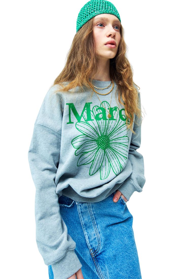 Sweatshirt FlowerMardi Grey Green
