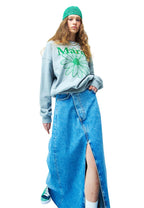 Sweatshirt FlowerMardi Grey Green