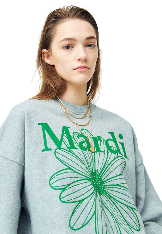 Sweatshirt FlowerMardi Grey Green