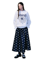 Sweatshirt FlowerMardi White Navy