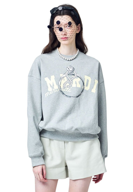 Sweatshirt Ring With Rock Grey