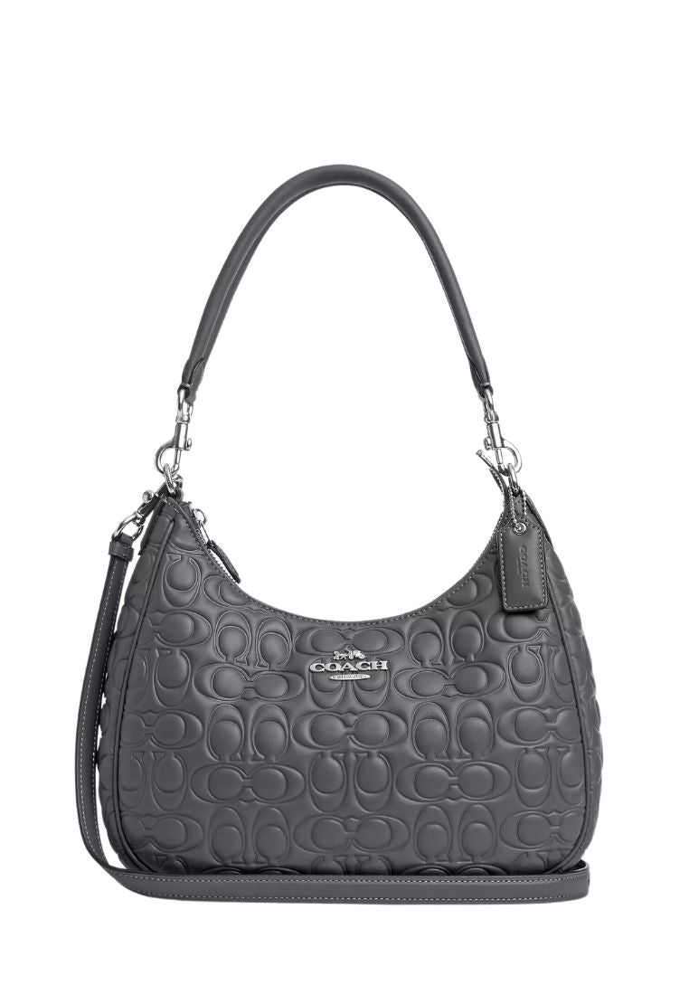 Teri Hobo With Signature Leather Industrial Grey
