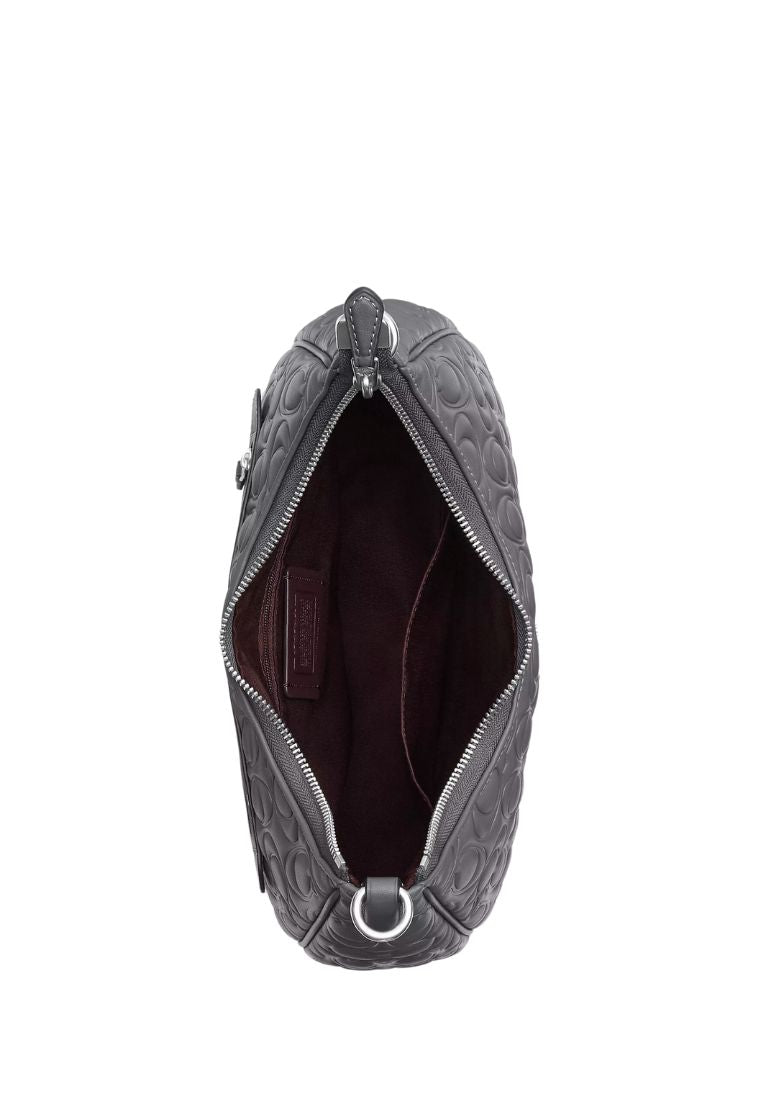 Teri Hobo With Signature Leather Industrial Grey
