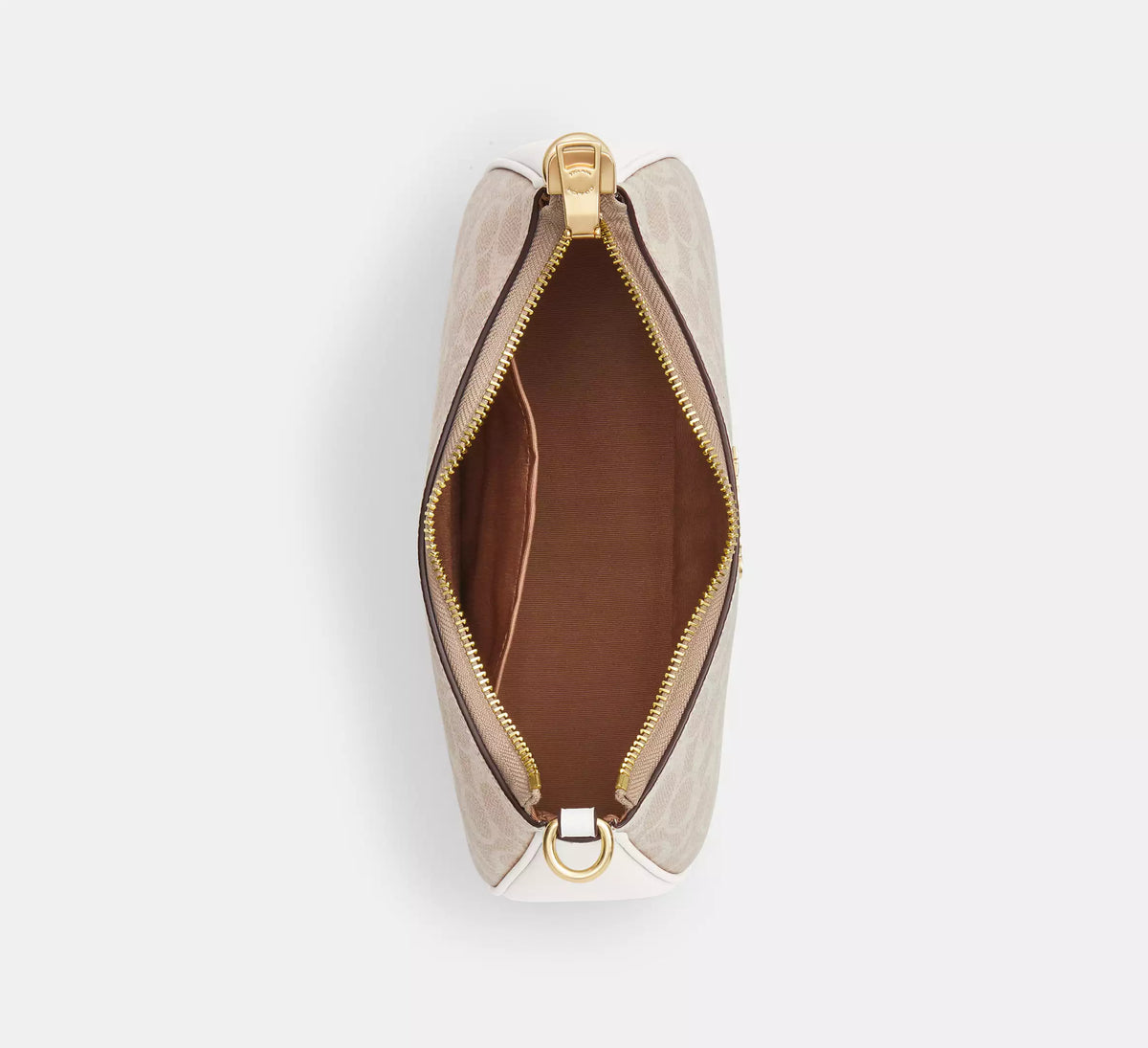 Teri Shoulder Bag In Signature Canvas Gold Sand Chalk